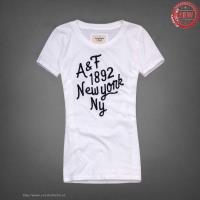 dames abercrombie fitch korte tees new york ny wit Outlet Ebay notit543